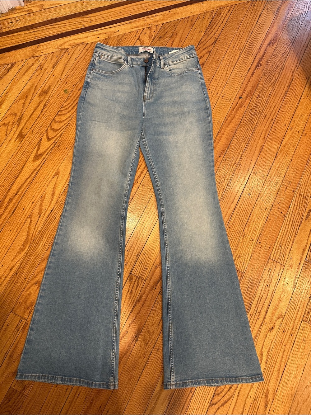 Wrangler Light Blue Flared Jeans For Women